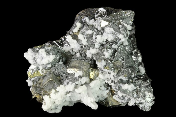Pyrite, Sphalerite, Calcite and Quartz Association - Peru #149705
